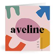 Geboortekaartje naam Aveline m2