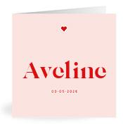 Geboortekaartje naam Aveline m3