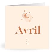 Geboortekaartje naam Avril m1