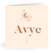 Geboortekaartje naam Avye m1