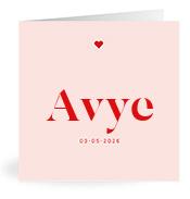 Geboortekaartje naam Avye m3
