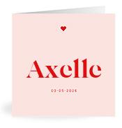 Geboortekaartje naam Axelle m3