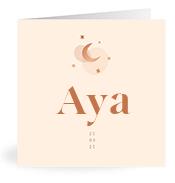 Geboortekaartje naam Aya m1