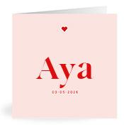 Geboortekaartje naam Aya m3