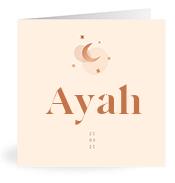 Geboortekaartje naam Ayah m1