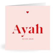 Geboortekaartje naam Ayah m3