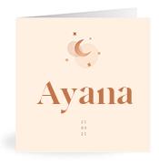 Geboortekaartje naam Ayana m1