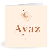 Geboortekaartje naam Ayaz m1