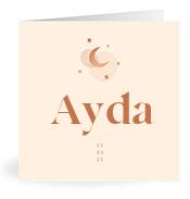 Geboortekaartje naam Ayda m1