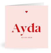 Geboortekaartje naam Ayda m3