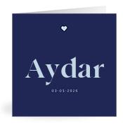 Geboortekaartje naam Aydar j3