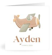 Geboortekaartje naam Ayden j1