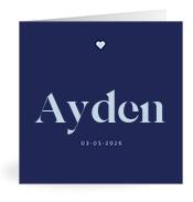 Geboortekaartje naam Ayden j3