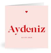Geboortekaartje naam Aydeniz m3