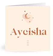 Geboortekaartje naam Ayeisha m1