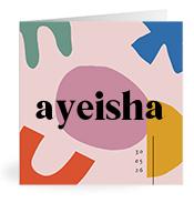 Geboortekaartje naam Ayeisha m2