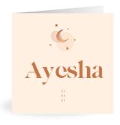 Geboortekaartje naam Ayesha m1