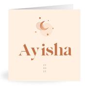 Geboortekaartje naam Ayisha m1