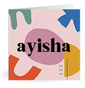 Geboortekaartje naam Ayisha m2