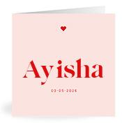 Geboortekaartje naam Ayisha m3