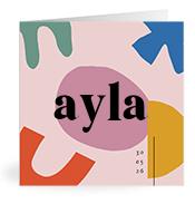 Geboortekaartje naam Ayla m2