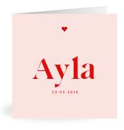 Geboortekaartje naam Ayla m3