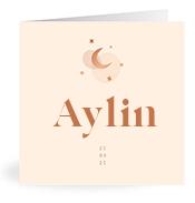 Geboortekaartje naam Aylin m1