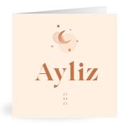 Geboortekaartje naam Ayliz m1