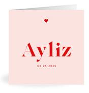 Geboortekaartje naam Ayliz m3