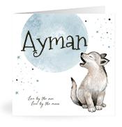 Geboortekaartje naam Ayman j4