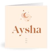 Geboortekaartje naam Aysha m1