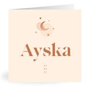 Geboortekaartje naam Ayska m1