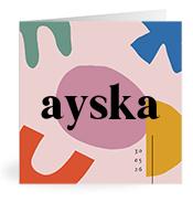 Geboortekaartje naam Ayska m2