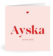 Geboortekaartje naam Ayska m3