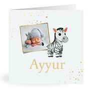 Geboortekaartje naam Ayyur j2