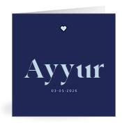 Geboortekaartje naam Ayyur j3