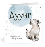Geboortekaartje naam Ayyur j4