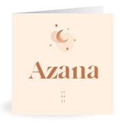 Geboortekaartje naam Azana m1