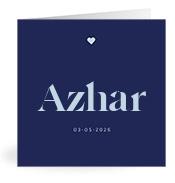 Geboortekaartje naam Azhar j3