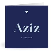 Geboortekaartje naam Aziz j3