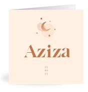 Geboortekaartje naam Aziza m1