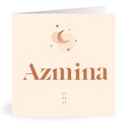 Geboortekaartje naam Azmina m1