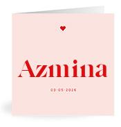 Geboortekaartje naam Azmina m3