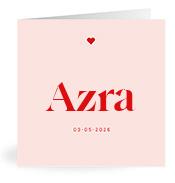 Geboortekaartje naam Azra m3