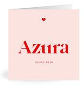 Geboortekaartje naam Azura m3