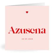 Geboortekaartje naam Azusena m3