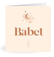 Geboortekaartje naam Babet m1