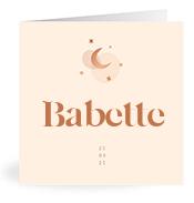 Geboortekaartje naam Babette m1