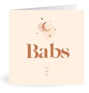 Geboortekaartje naam Babs m1
