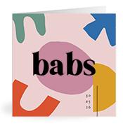 Geboortekaartje naam Babs m2